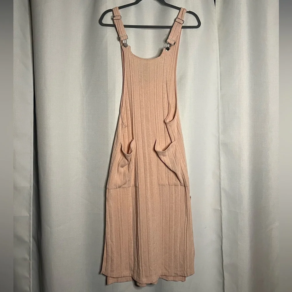 K/Lab Pink Ribbed Overall Style Dress Small - Picture 9 of 9
